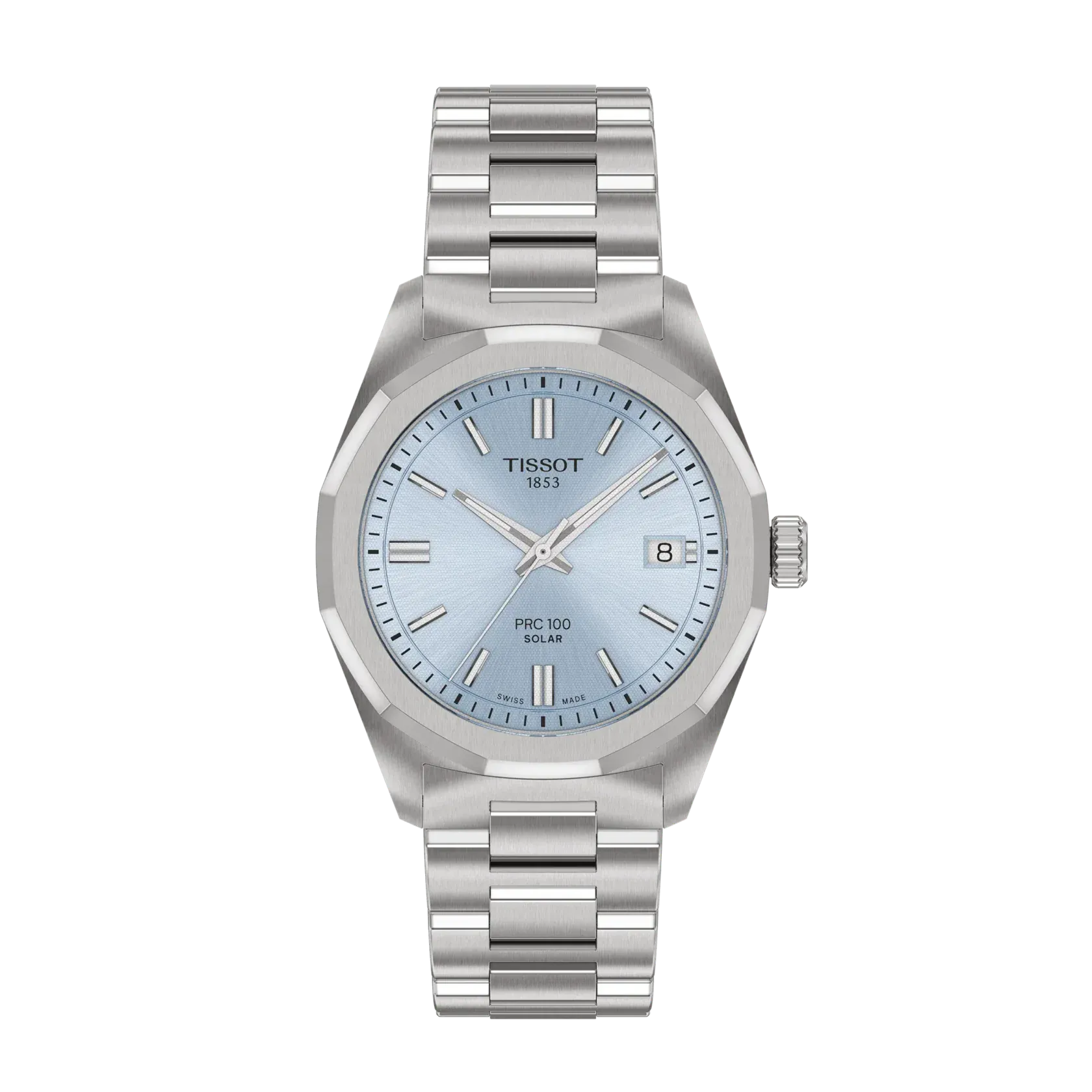 Tissot PRC 100 Solar 34mm Ice Blue Dial Women's Watch T1518221135100