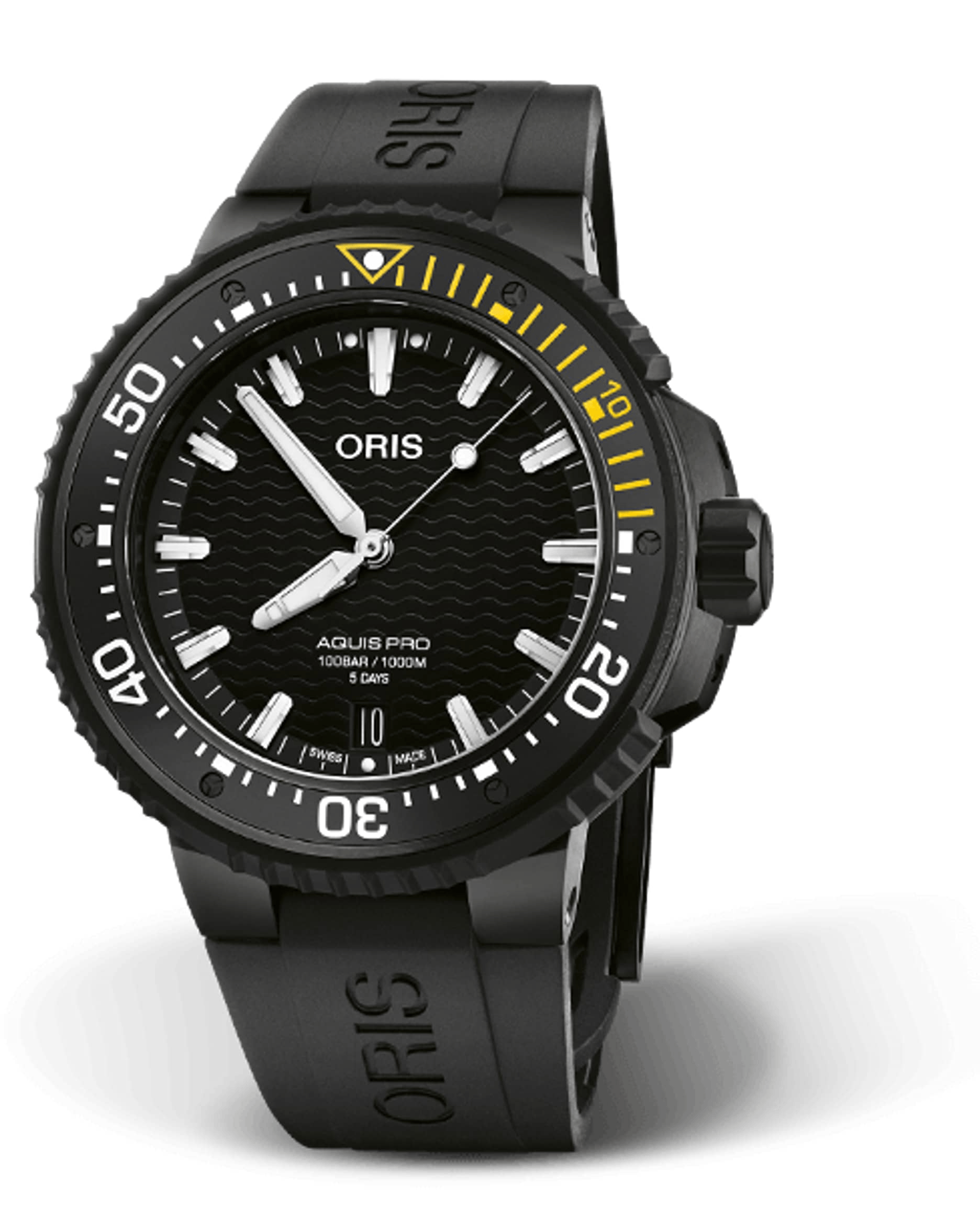 Oris AquisPro Date Calibre 400 49.5mm Black Dial Men's Watch 01 400 7767 7754-07 4 26 64BTEB