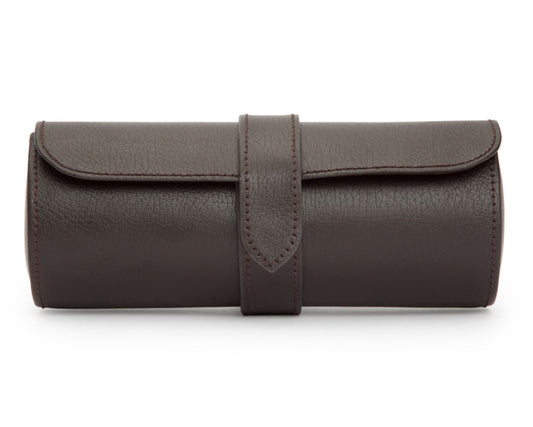 WOLF Heritage Triple Watch Roll Blake Brown Leather 305606