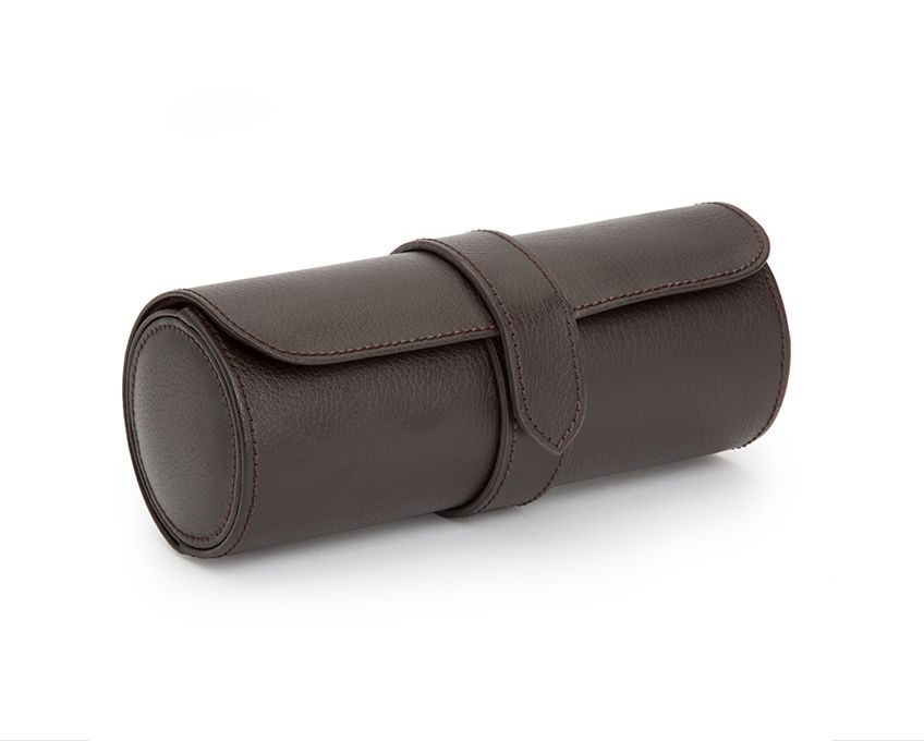 WOLF Heritage Triple Watch Roll Blake Brown Leather 305606