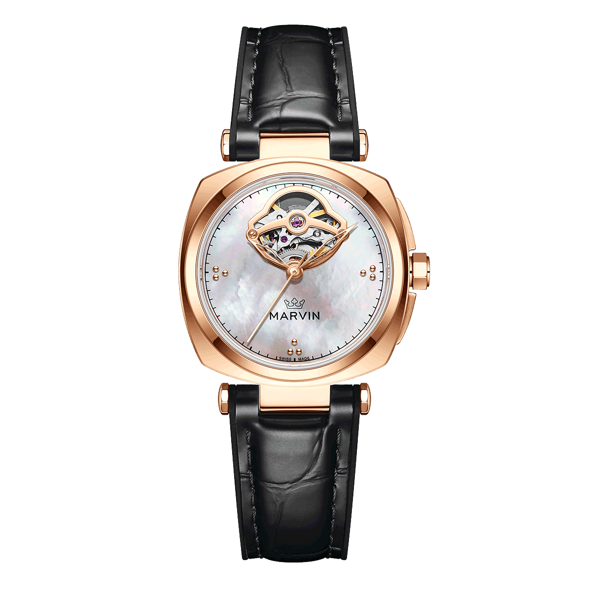Marvin Malton Cushion 30mm Mother of Pearl Dial Women's Watch M119.52.75.94