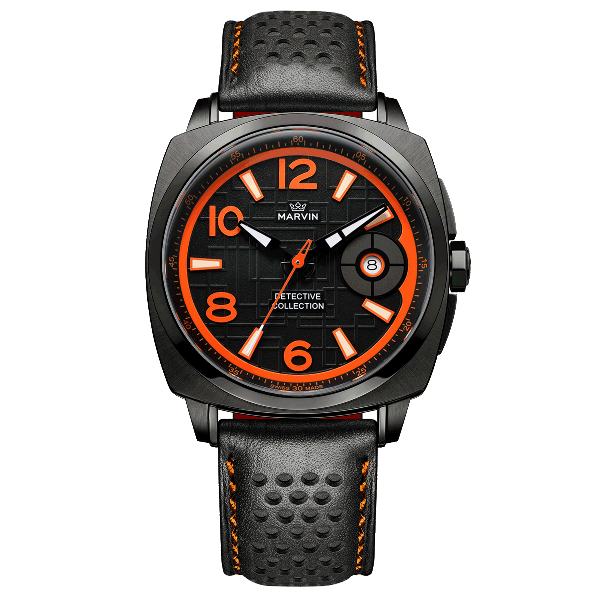 Marvin Malton Cushion 42mm Black Dial Men's Watch M022.23.65.66