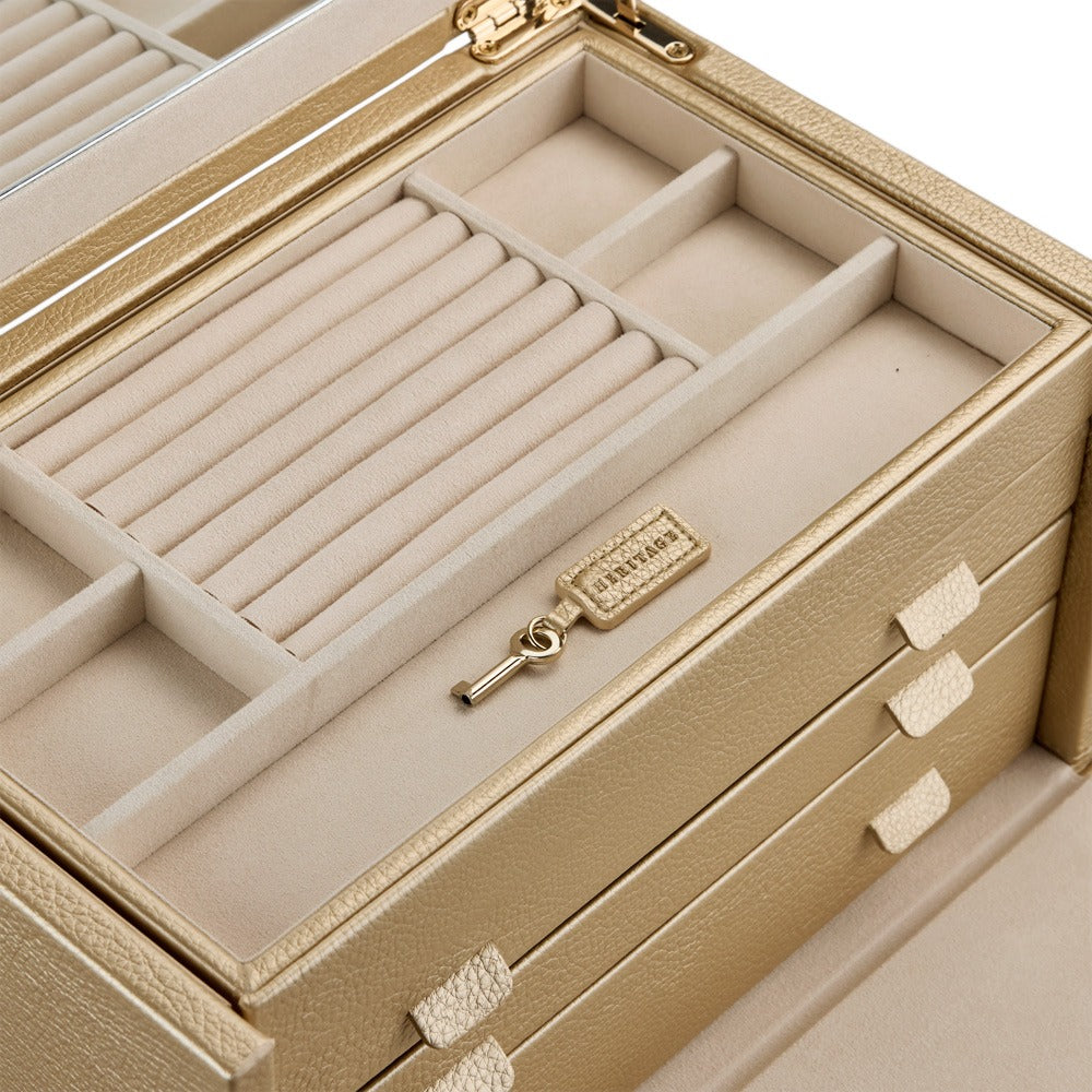 WOLF Heritage London Medium Jewelry Box Gold 315105