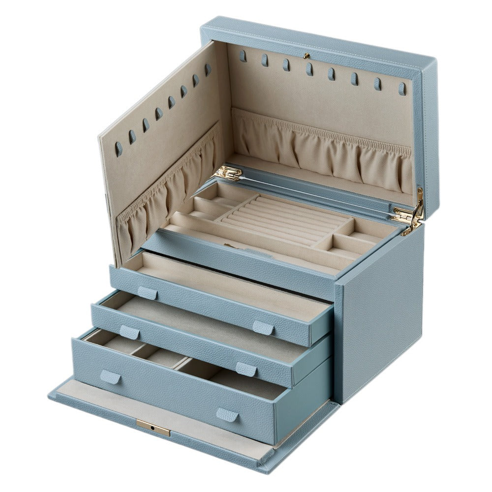 WOLF Heritage London Medium Jewelry Box Ice Blue 315117