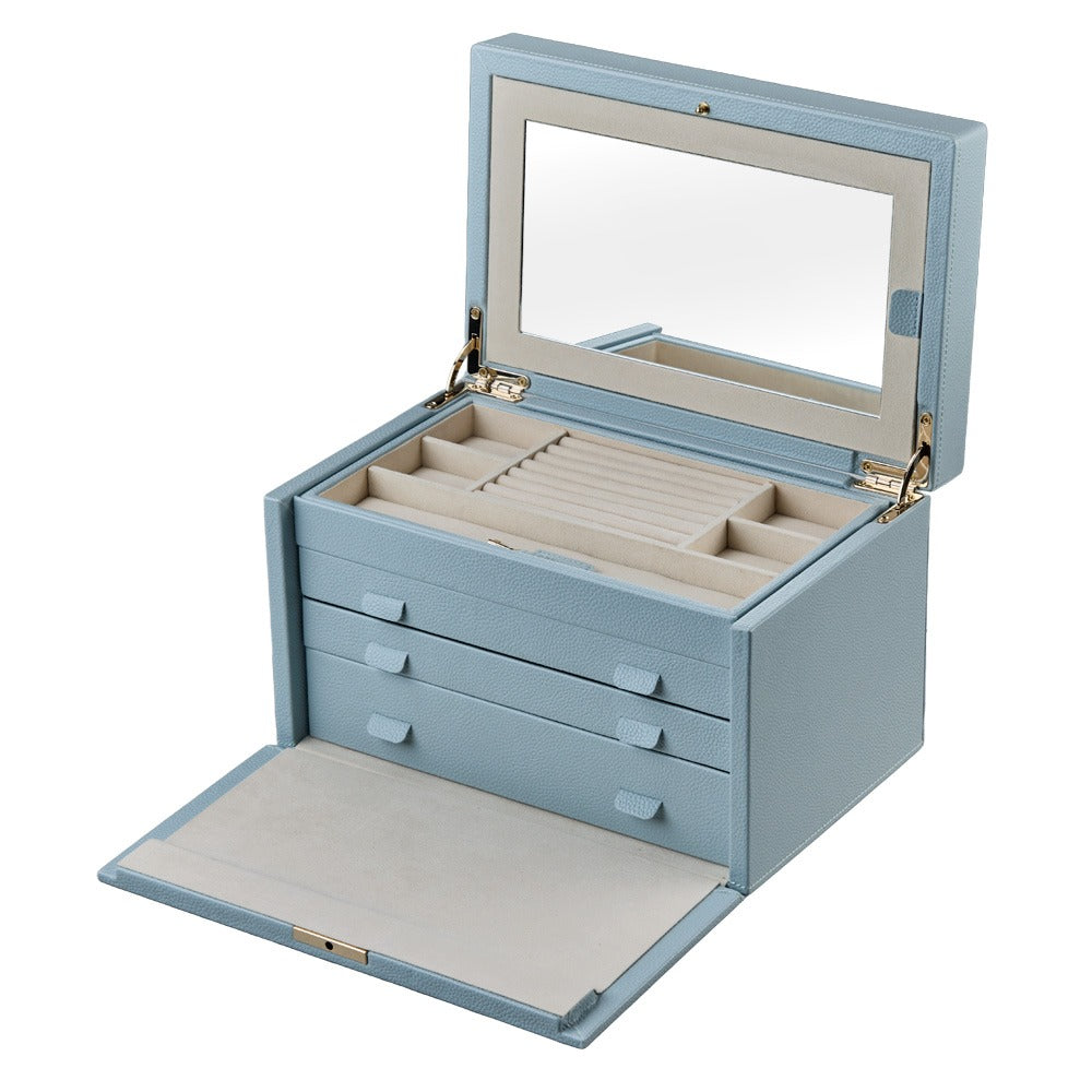 WOLF Heritage London Medium Jewelry Box Ice Blue 315117