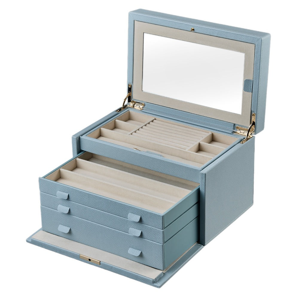 WOLF Heritage London Medium Jewelry Box Ice Blue 315117