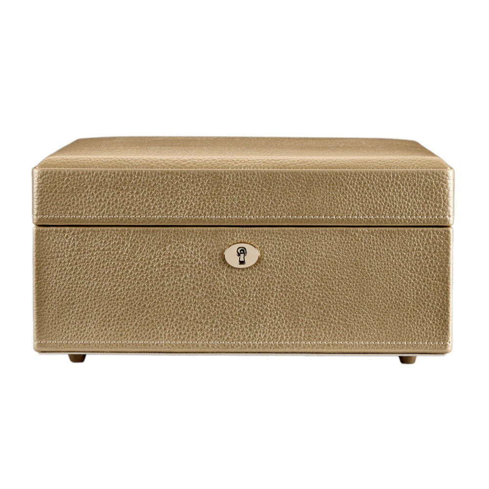 WOLF Heritage London Square Jewelry Box Gold 315205