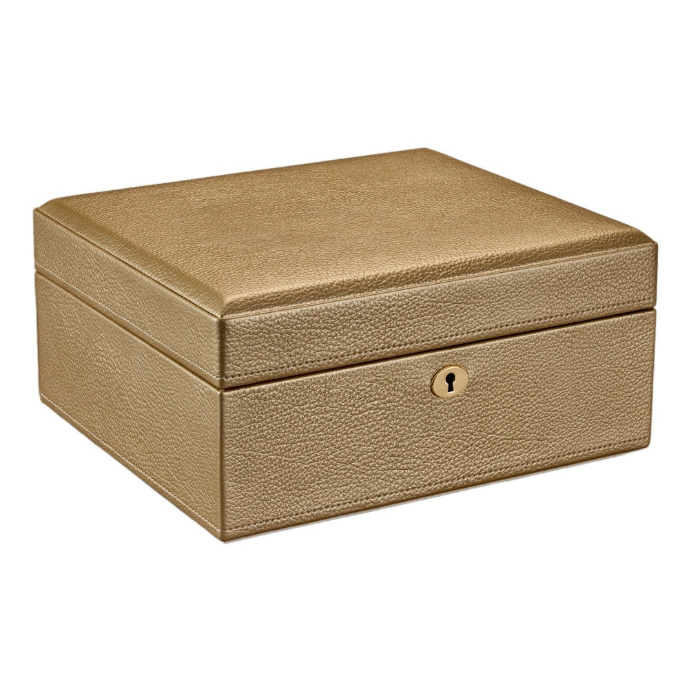 WOLF Heritage London Square Jewelry Box Gold 315205