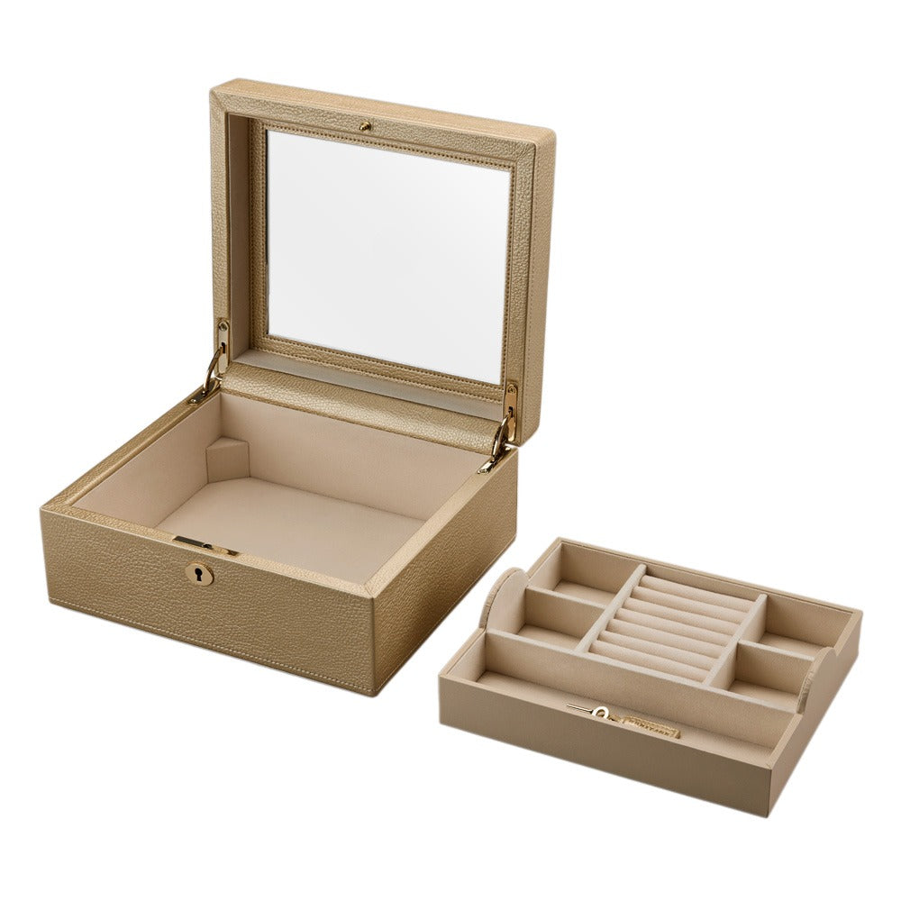 WOLF Heritage London Square Jewelry Box Gold 315205