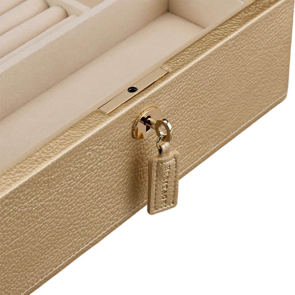 WOLF Heritage London Square Jewelry Box Gold 315205