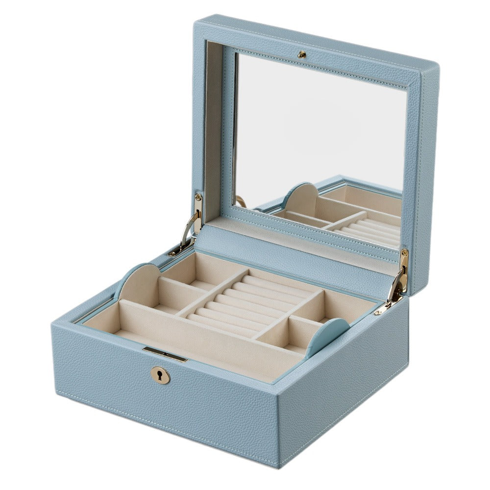 WOLF Heritage London Square Jewelry Box Ice Blue 315217