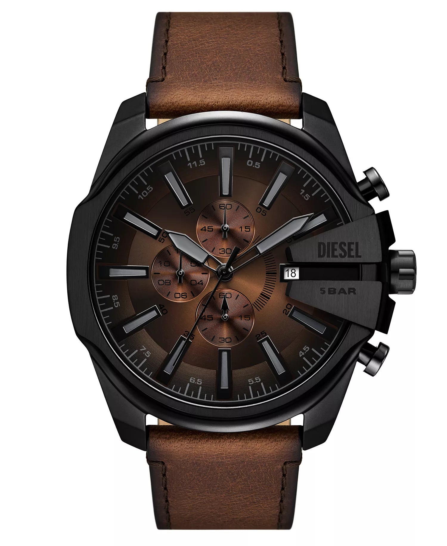 Diesel Mega Chief Slim 48mm Brown Dial Men's Watch DZ4692