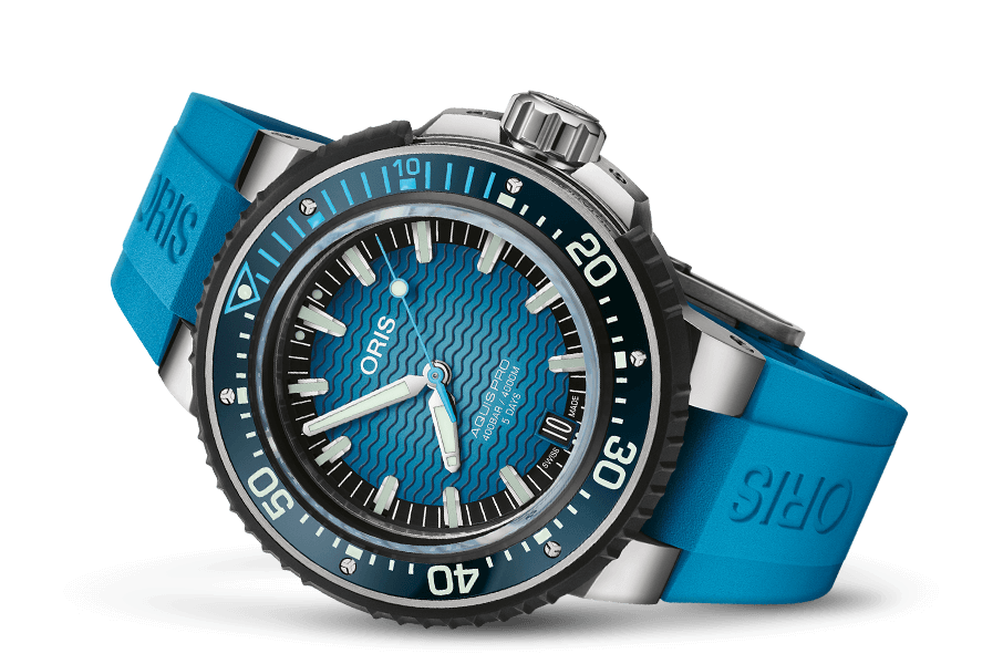Oris Aquis Pro 4000M Titanium Blue Men's Watch 01 400 7777 7155-Set