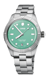 Oris Divers Sixty-Five Cotton Candy 38mm Green Dial Men's Watch 01 733 7771 4057-07 8 19 18