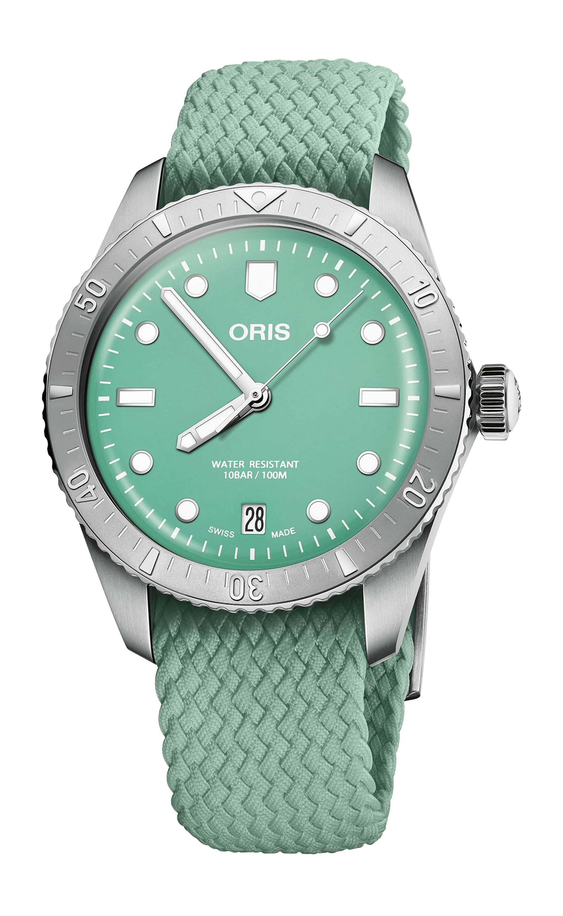 Oris Divers Sixty‑Five 'Cotton Candy' 38mm Green Dial Men's Watch 01 733 7771 4057-07 3 19 03S