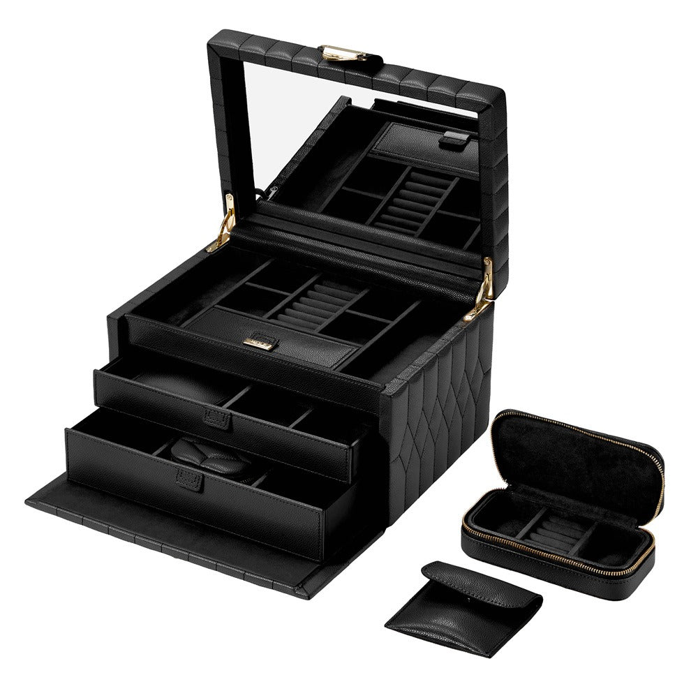 WOLF Lauren Medium Jewelry Box Black 349702