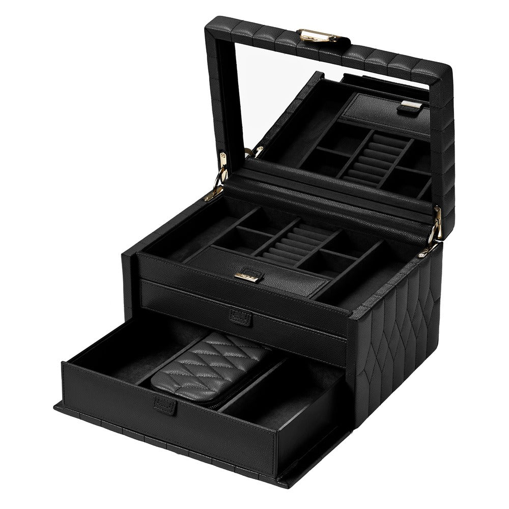 WOLF Lauren Medium Jewelry Box Black 349702