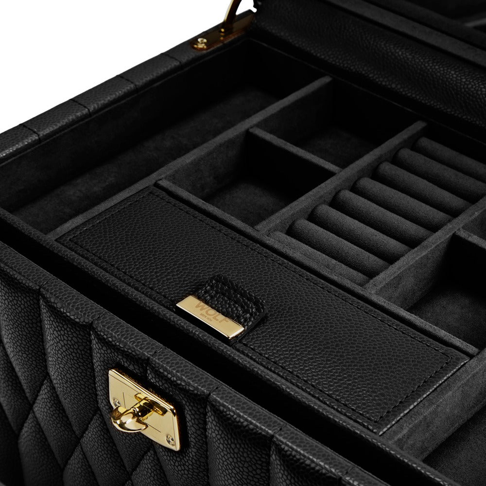 WOLF Lauren Medium Jewelry Box Black 349702