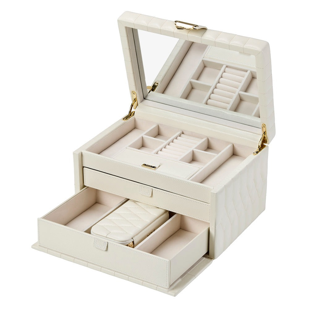 WOLF Lauren Medium Jewelry Box Ivory 349752