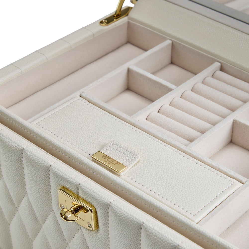WOLF Lauren Medium Jewelry Box Ivory 349752