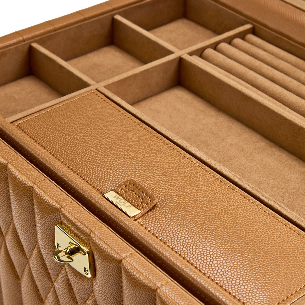 WOLF Lauren Extra Large Jewelry Box Caramel 349907
