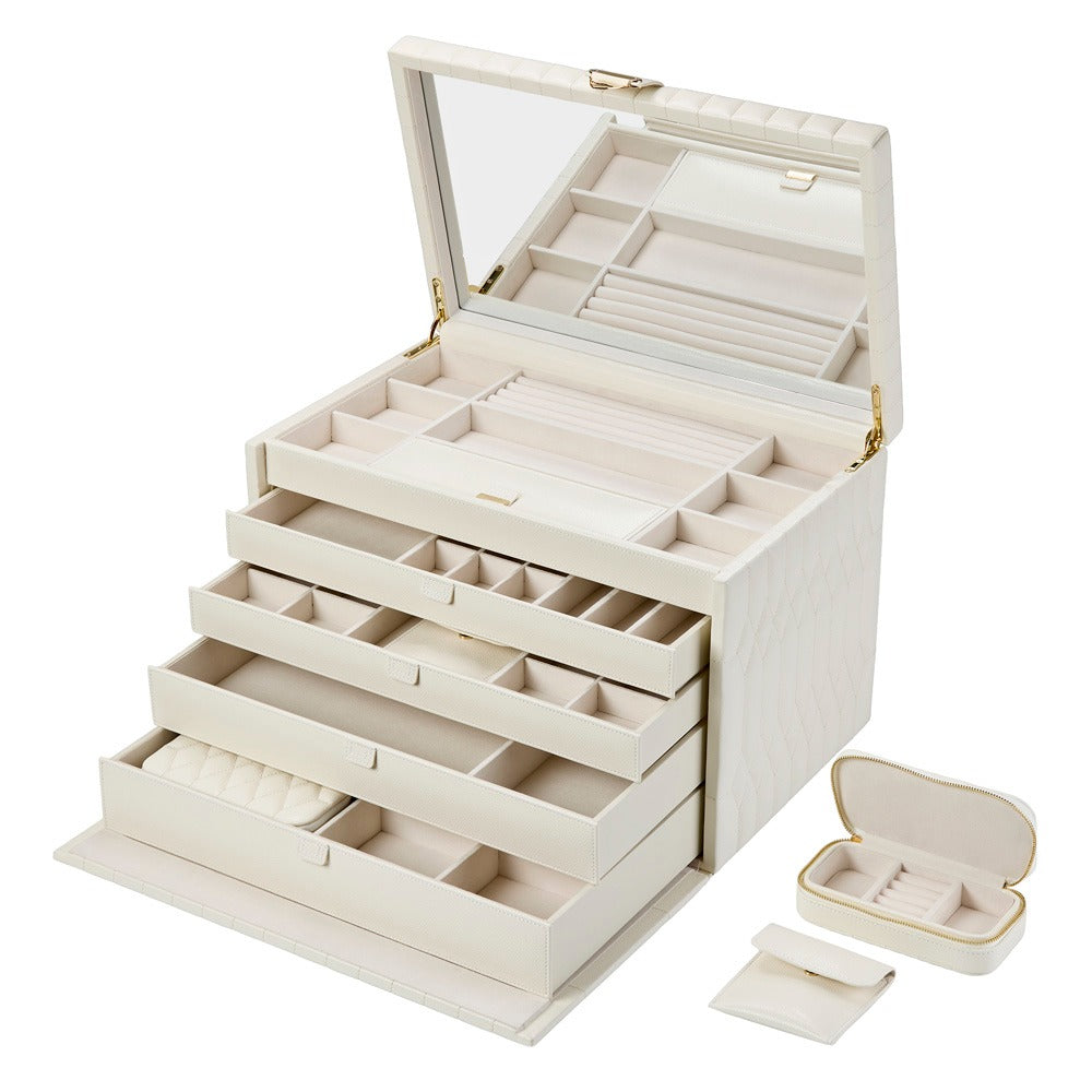 WOLF Lauren Extra Large Jewelry Box Ivory 349952