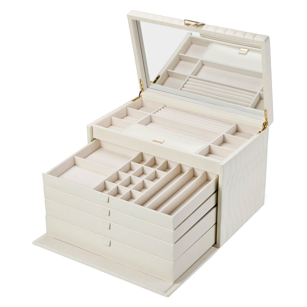 WOLF Lauren Extra Large Jewelry Box Ivory 349952