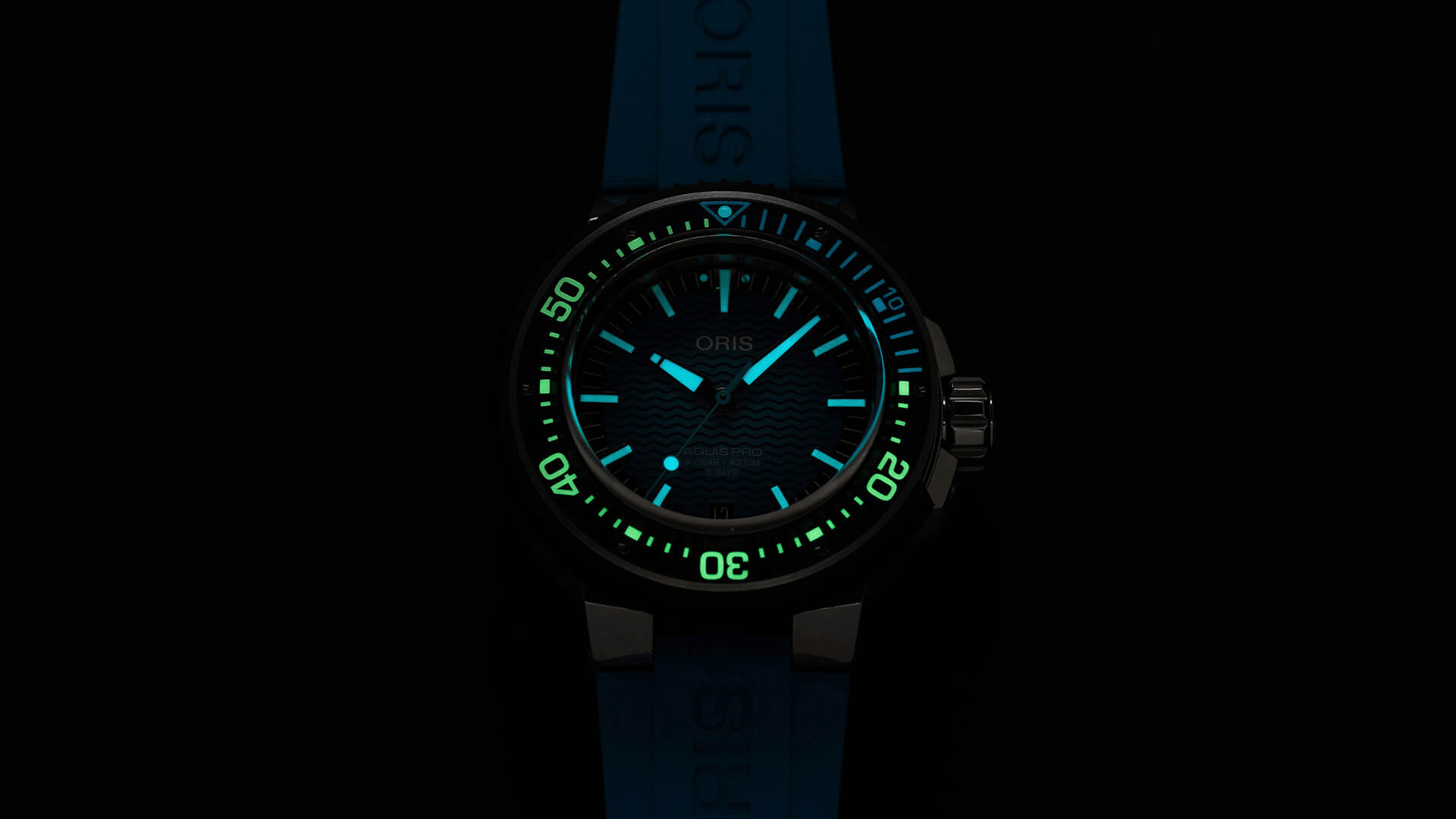 Oris Aquis Pro 4000M Titanium Blue Men's Watch 01 400 7777 7155-Set