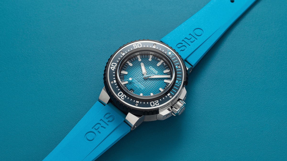 Oris Aquis Pro 4000M Titanium Blue Men's Watch 01 400 7777 7155-Set