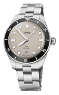 Oris Divers Date 39mm Beige Dial Men's Watch 01 733 7795 4051-Set