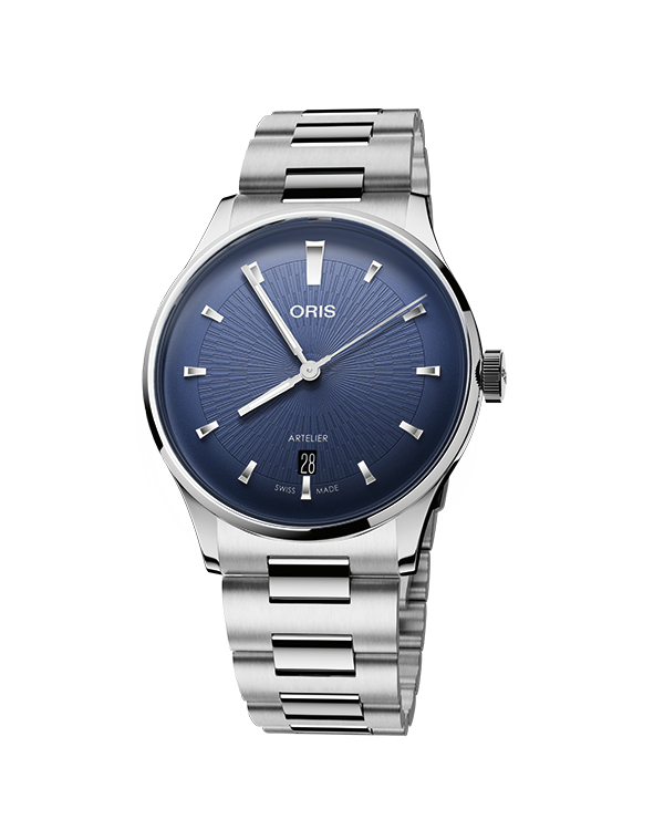 Oris Artelier Date 38mm Blue Dial Men's Watch 01 733 7810 4055-07 8 20 20