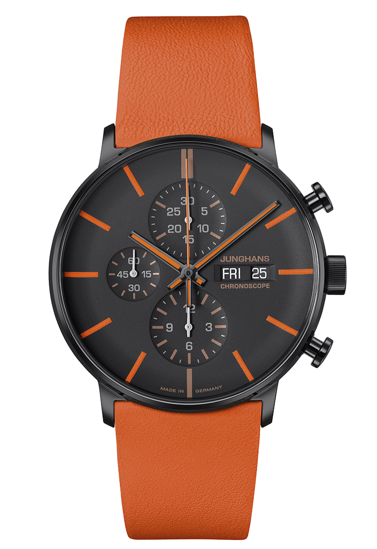 Junghans FORM A Chronoscope 42mm Matt Black Dial Men's Watch 27/4370.01