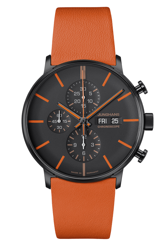 Junghans FORM A Chronoscope 42mm Matt Black Dial Men's Watch 27/4370.01