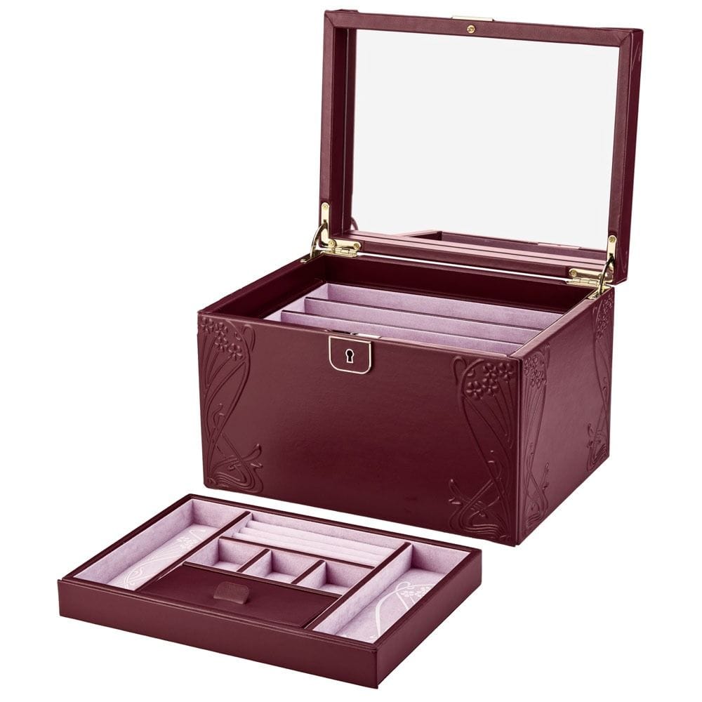 WOLF X LIBERTY Ianthe Large Jewelry Box - Burgundy 381027