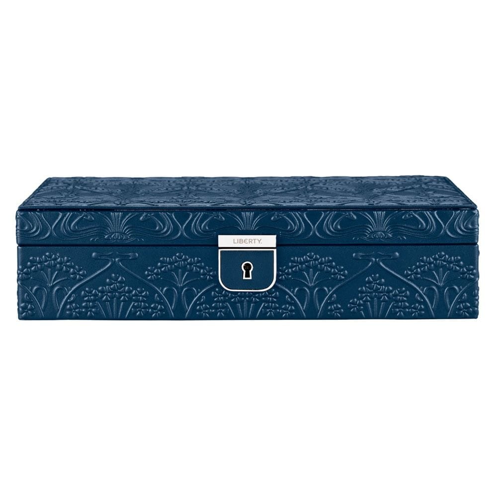 WOLF X LIBERTY All Over Ianthe Medium Jewelry Box - Navy 381117