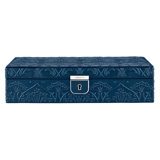 WOLF X LIBERTY All Over Ianthe Medium Jewelry Box - Navy 381117