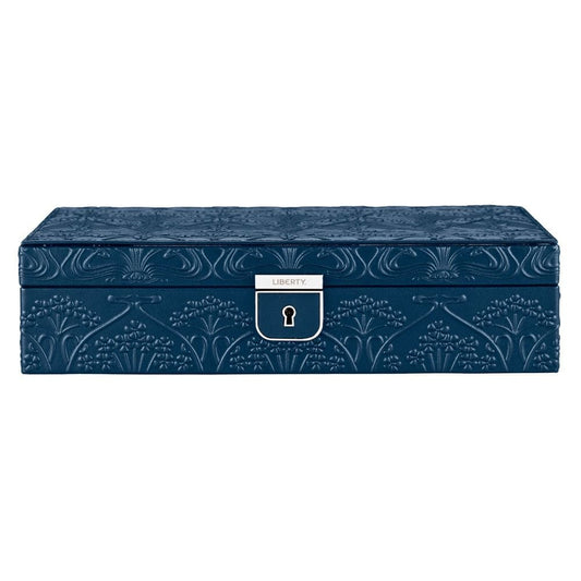 WOLF X LIBERTY All Over Ianthe Medium Jewelry Box - Navy 381117