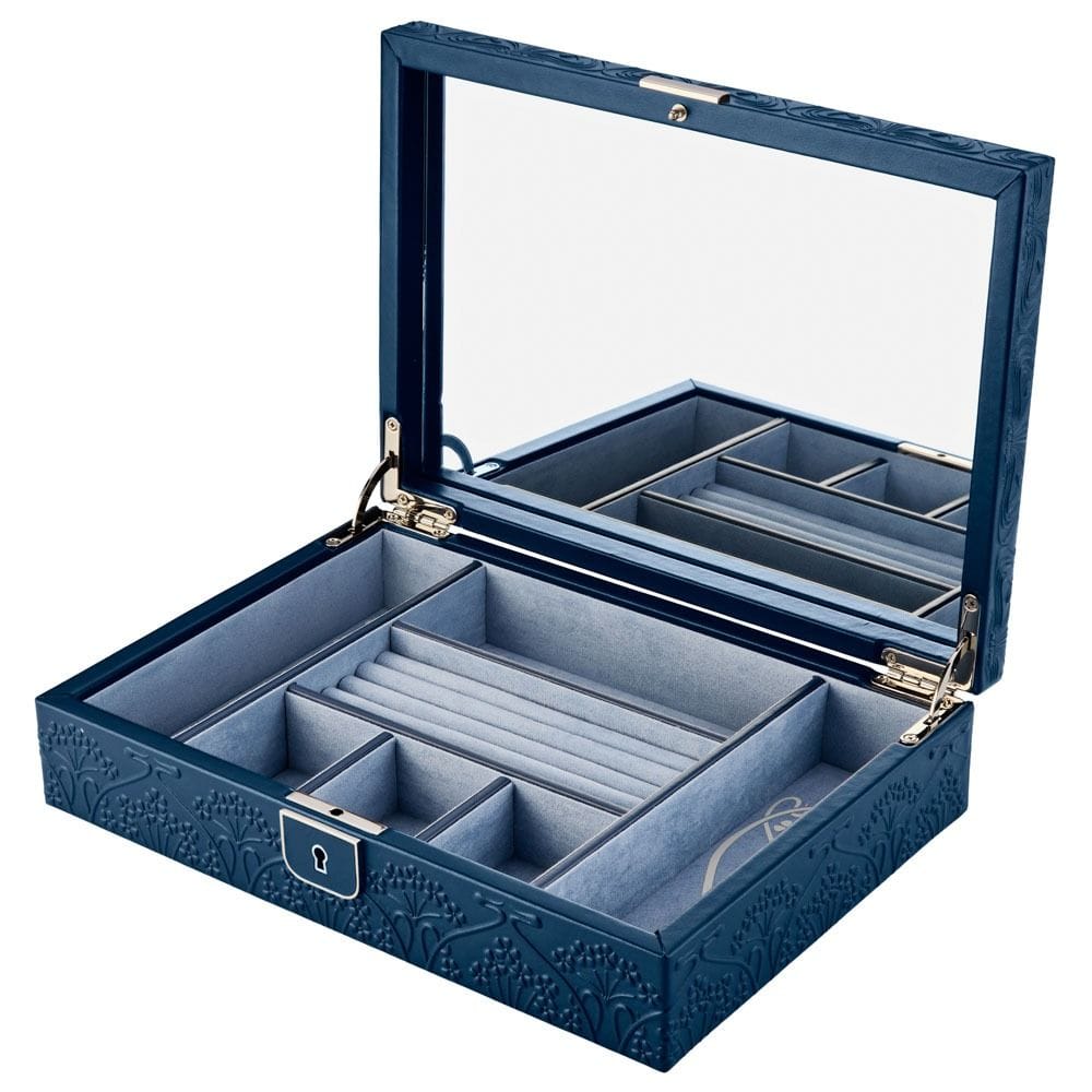 WOLF X LIBERTY All Over Ianthe Medium Jewelry Box - Navy 381117