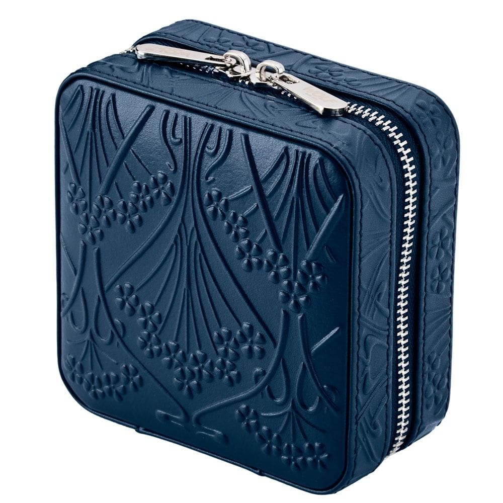 WOLF X LIBERTY All Over Ianthe Small Travel Jewelry Zip Case - Navy 381317