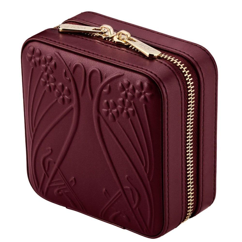 WOLF X LIBERTY Ianthe Small Travel Jewelry Zip Case - Burgundy 381327