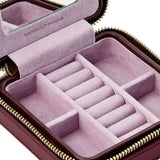 WOLF X LIBERTY Ianthe Small Travel Jewelry Zip Case - Burgundy 381327