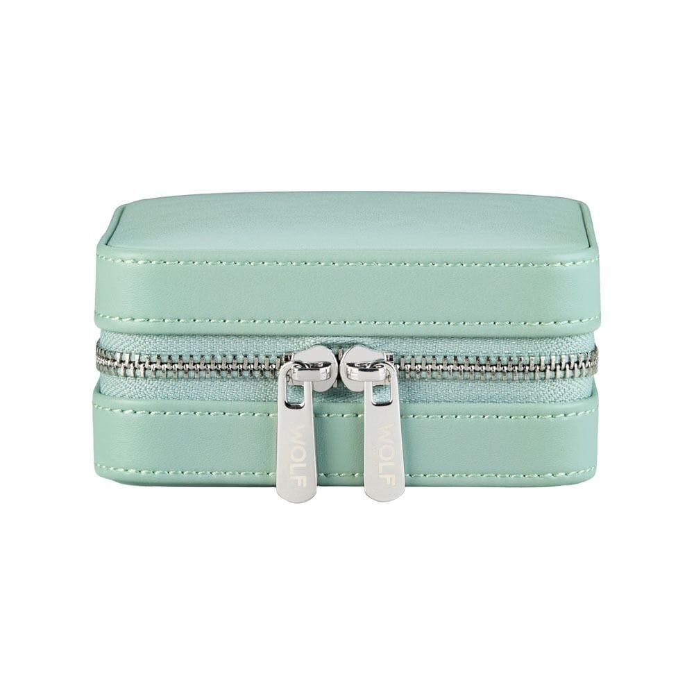 WOLF X LIBERTY Julia Interior Print Small Travel Jewelry Zip Case - Sage Green 381351