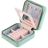WOLF X LIBERTY Julia Interior Print Small Travel Jewelry Zip Case - Sage Green 381351