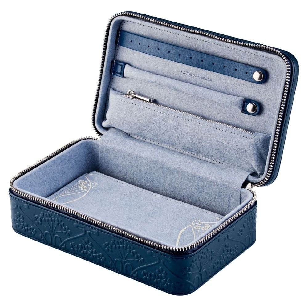 WOLF X LIBERTY All Over Ianthe Medium Jewelry Zip Case - Navy 381217