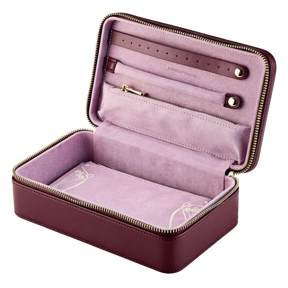 WOLF X LIBERTY Ianthe Medium Jewelry Zip Case - Burgundy 381227