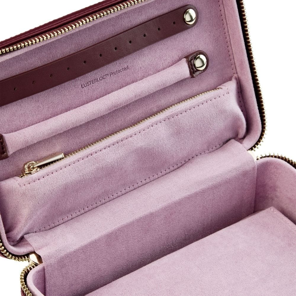 WOLF X LIBERTY Ianthe Medium Jewelry Zip Case - Burgundy 381227