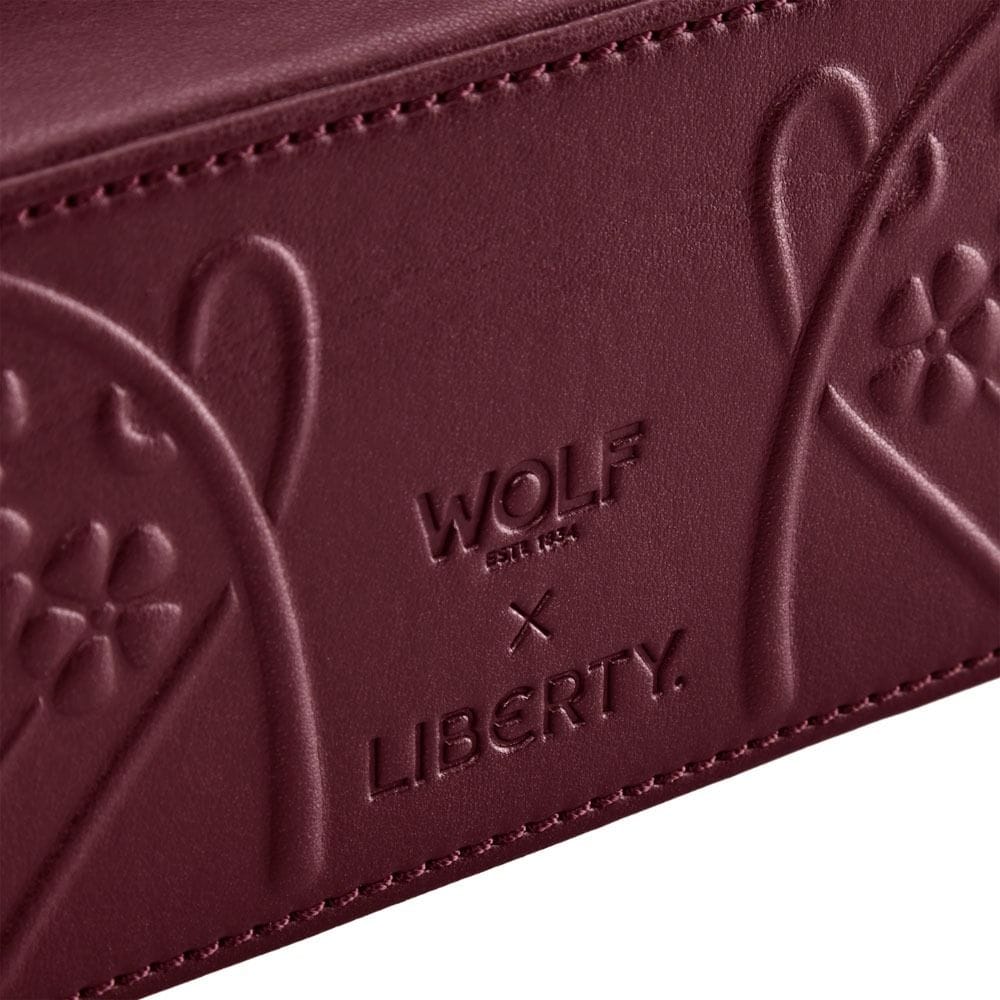 WOLF X LIBERTY Ianthe Medium Jewelry Zip Case - Burgundy 381227