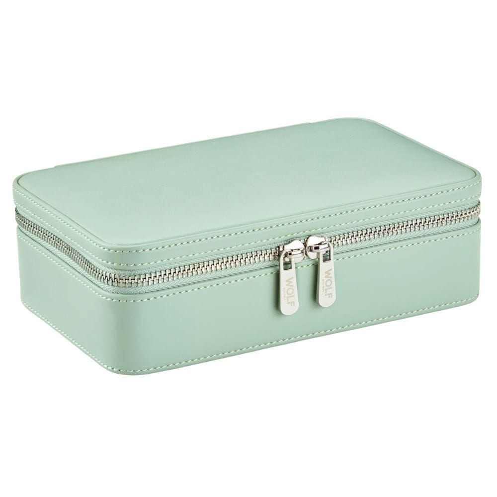 WOLF X LIBERTY Julia Interior Print Medium Jewelry Zip Case - Sage Green 381251