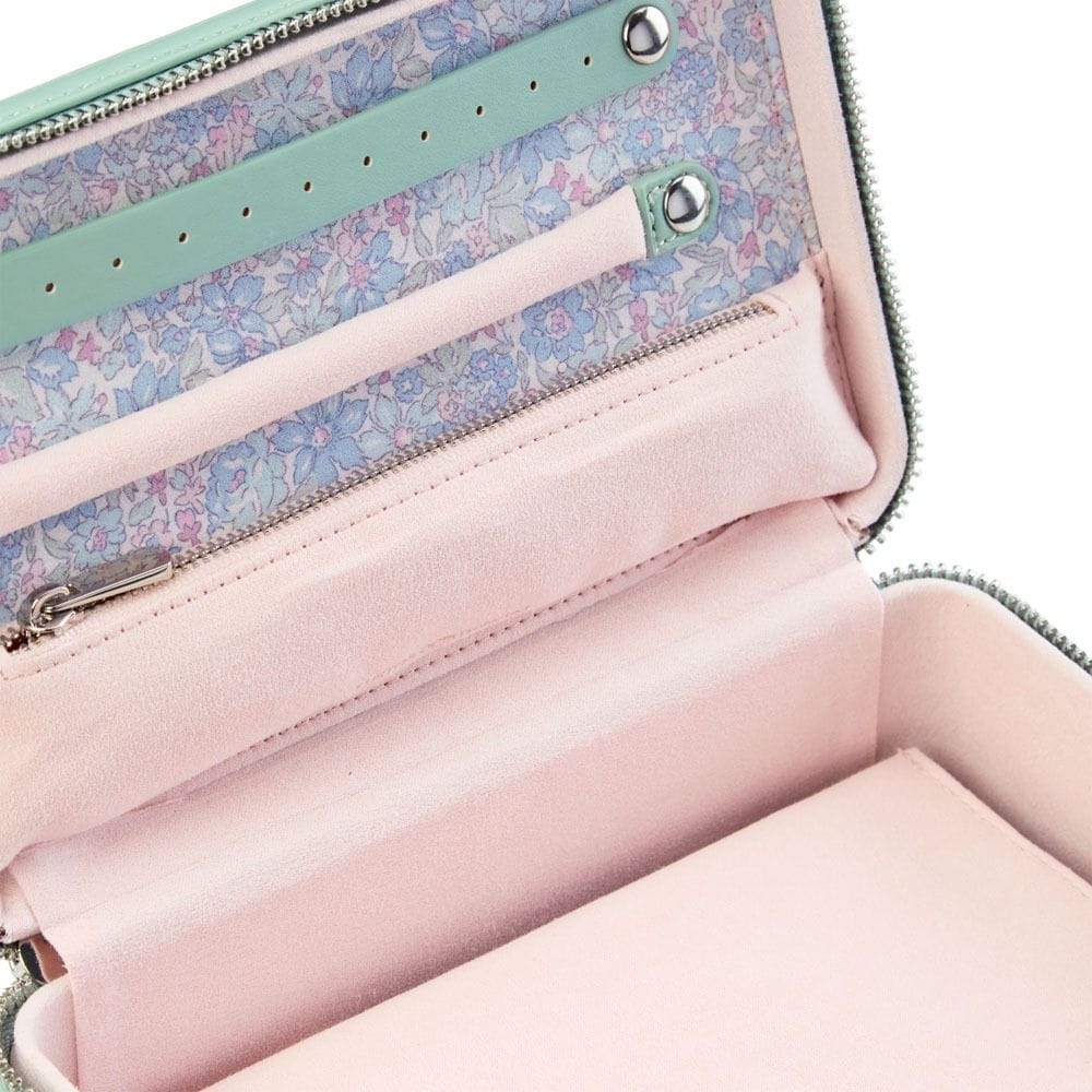 WOLF X LIBERTY Julia Interior Print Medium Jewelry Zip Case - Sage Green 381251