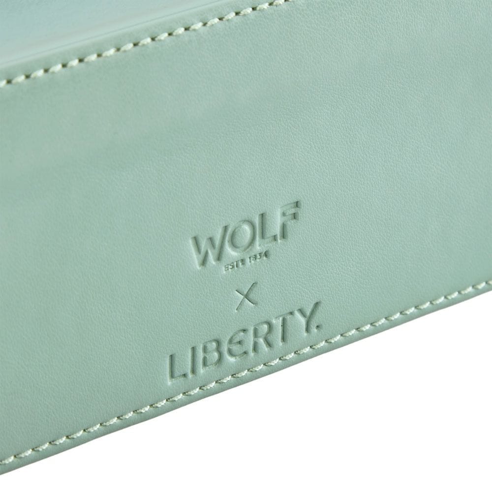 WOLF X LIBERTY Julia Interior Print Medium Jewelry Zip Case - Sage Green 381251